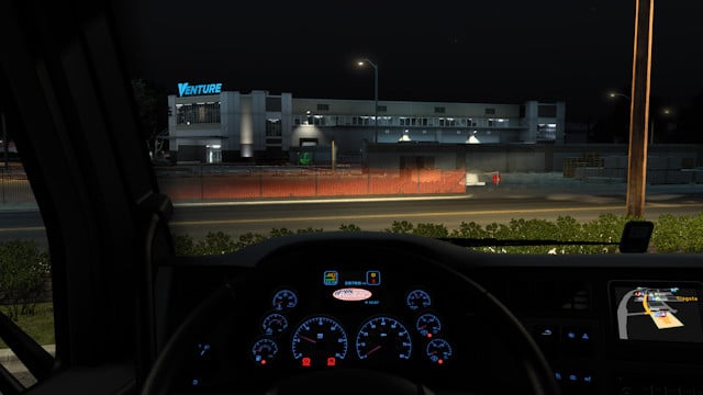 Peterbilt 579 blue interior